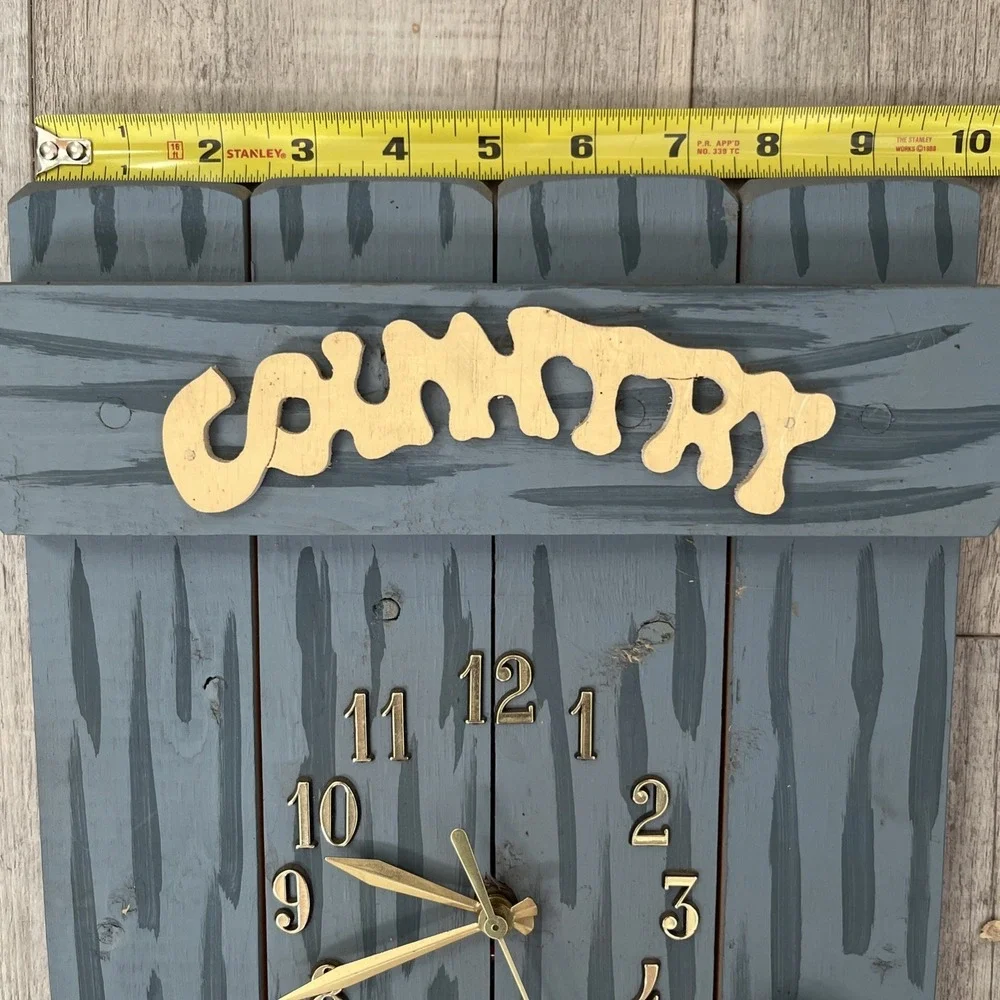 Vintage Wood Wall‎ Clock Duck Design Quartz Analog Battery Works